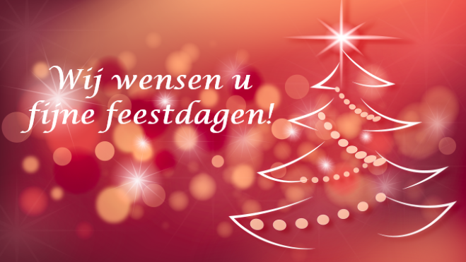 Wij wensen u fijne feestdagen!